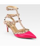 Valentino Studded Patent Leather Pumps - Lyst
