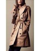 Burberry Brit Long Heavy Cotton Twill Trench Coat - Lyst