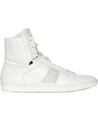 Saint Laurent Studded Leather High Top Sneakers - Lyst