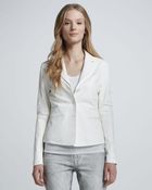 Vince Fitted Leather Blazer - Lyst