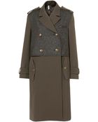 Topshop Premium Military Coat - Lyst