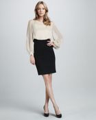 Alice + Olivia Ethel Blouson Combo Dress - Lyst