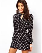 ASOS Collection Spot Print Playsuit - Lyst