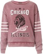 Topshop College Sweatshirt - Lyst
