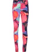 J Brand x Christopher Kane Floral Print Trousers - Lyst