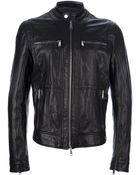 DSquared2 Classic Leather Jacket - Lyst