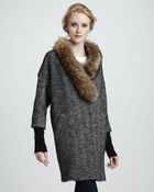 Elizabeth And James Valentina Fur Collar Coat - Lyst
