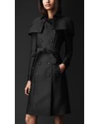 Burberry Prorsum Double Duchess Caped Trench Coat - Lyst