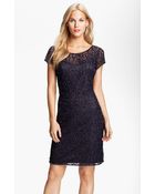 Pisarro Nights Beaded Lace Sheath Dress - Lyst