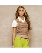 Ralph Lauren Blue Label Fair Isle V-neck Vest - Lyst