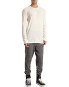 T By Alexander Wang Long Sleeve Slub Crew-neck Tee - Lyst