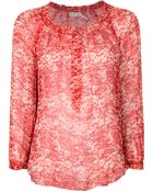 Etoile Isabel Marant Blotchy Print Chiffon Blouse - Lyst