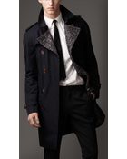 Burberry Mid-Length Cotton Gabardine Wool-Lined Trench Coat - Lyst