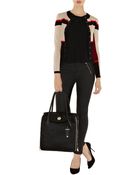 Karen Millen Color Block Check Cardigan - Lyst