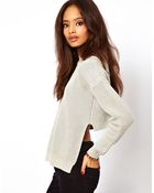 ASOS Collection Asos Chunky Jumper with Stepped Hem - Lyst