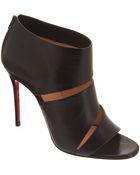 Christian Louboutin Open Toe Ankle Boots - Lyst