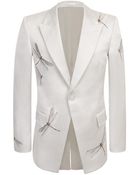 Alexander McQueen Silver Dragonfly Jacquard Jacket - Lyst