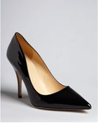 Kate Spade Pointed Toe Pumps Licorice High Heel - Lyst