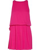 Alice + Olivia Alaina Ruffled Stretch-Silk Dress - Lyst