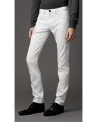 Burberry Shoreditch White Skinny Fit Jeans - Lyst
