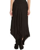 Yohji Yamamoto Asymmetric Hem Vwaist Skirt - Lyst