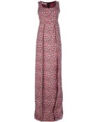 Marni Leaf Print Maxi Dress - Lyst