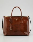 Prada Spazzolato Double Zip Tote Bag - Lyst