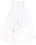 Simone Rocha Semi-Sheer A Line Lace Skirt in Cotton - Lyst