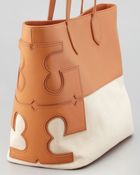 Tory Burch Stacked Two Tone Tote Bag - Lyst