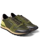 Valentino Suede And Mesh Sneakers - Lyst