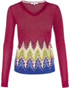 Carven Jacquard Sweater - Lyst
