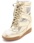 Marc By Marc Jacobs Metallic Cutout Sneaker Wedges - Lyst