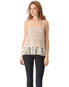 RED Valentino Four Leaf Clover Organza Top - Lyst