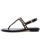MICHAEL Michael Kors Alexi Studded Flat Sandal - Lyst