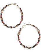 Topshop Floral Wrap Hoop Earrings - Lyst