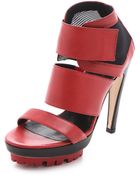 Vic Matie' Lug Sole Velcro Sandals - Lyst
