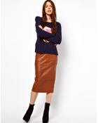 ASOS Collection Asos Pencil Skirt in Leather - Lyst