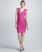 Hervé Léger Vneck Bandage Dress - Lyst