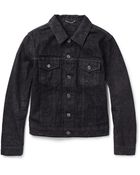 Saint Laurent Slimfit Denim Jacket - Lyst