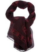 Alexander McQueen Skull Print Scarf - Lyst