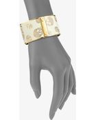 Alexander McQueen Enamel Skull Large Cuff Bracelet - Lyst