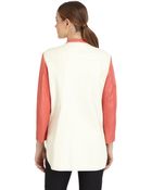 Costume National Leather Colorblock Jacket - Lyst