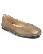 Eileen Fisher Metallic Leather Ballet Flatspyrite - Lyst