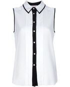 Jason Wu Sleeveless Pleat Front Blouse - Lyst