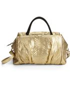 Nada Sawaya Metallic Python Duffle Bag - Lyst