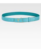 Prada Saffino Leather Logo Belt - Lyst