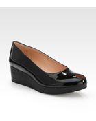 Robert Clergerie Vocha Patent Leather Wedge Pumps - Lyst
