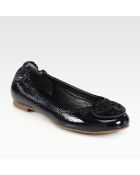 Tory Burch Reva Tumbled Patent Leather Ballet Flats - Lyst