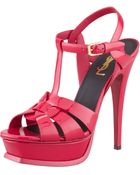 Saint Laurent New Tribute Platform Sandal - Lyst