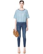 Zara Slim Fit Fabric Jeans - Lyst